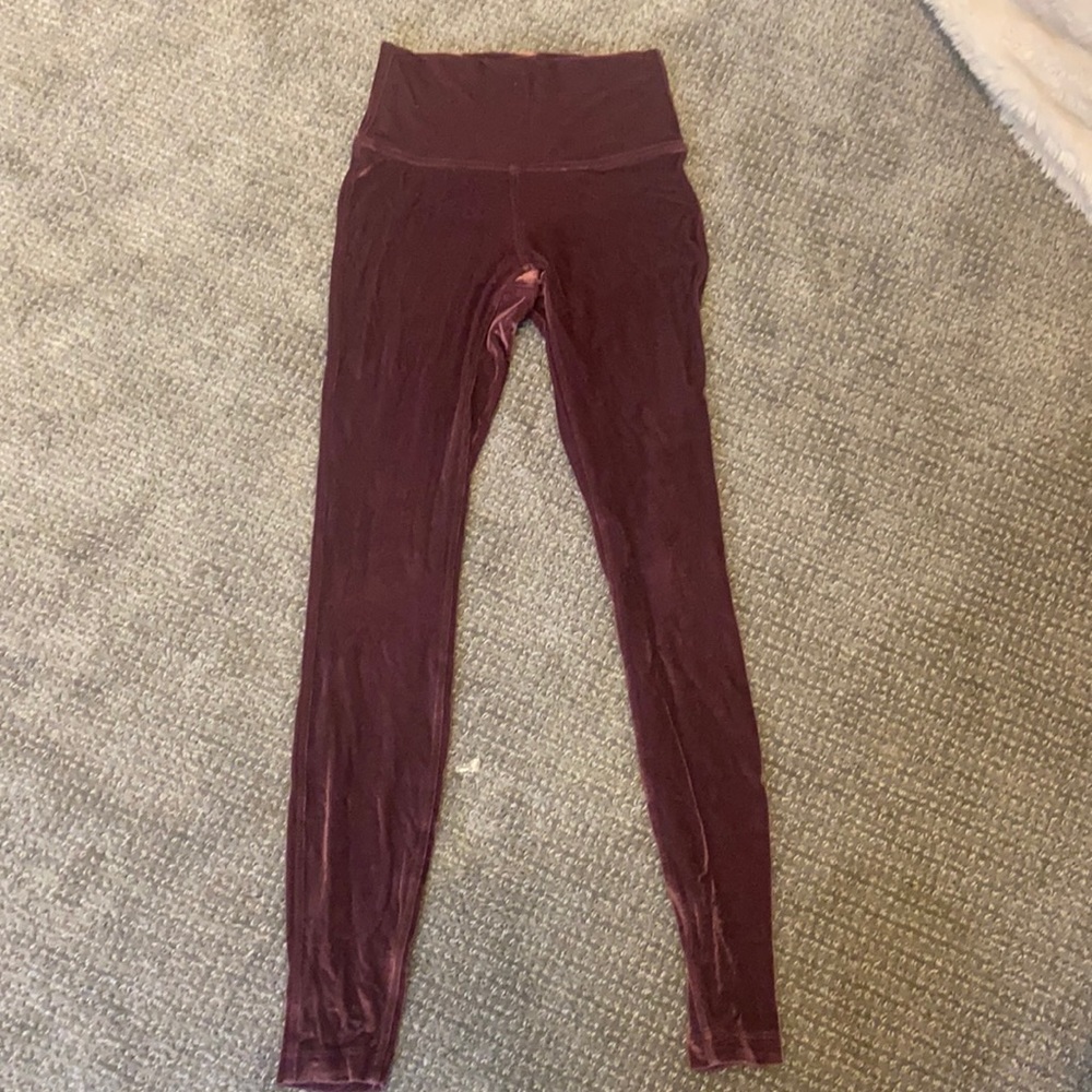 Lululemon Red Velvet Legs Size Four Gem
